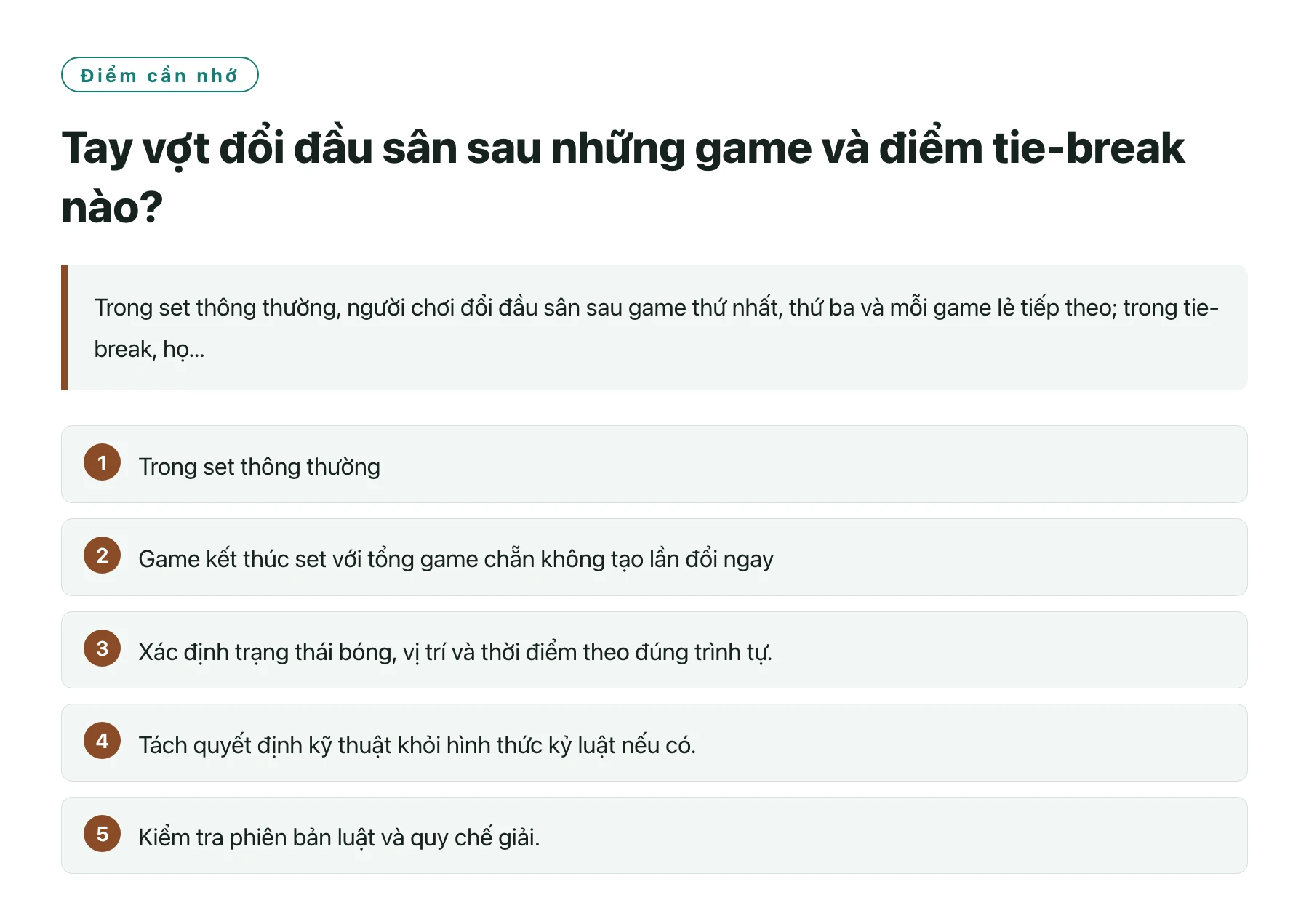 Tay vợt đổi đầu sân sau những game và điểm tie-break nào?——全文要点速览